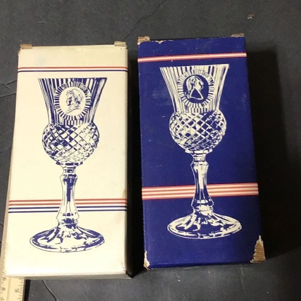 Vintage pair Avon goblet candles George and Martha Washington